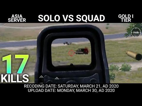 17 KILLS | SOLO VS SQUAD | PUBG MOBILE | #50