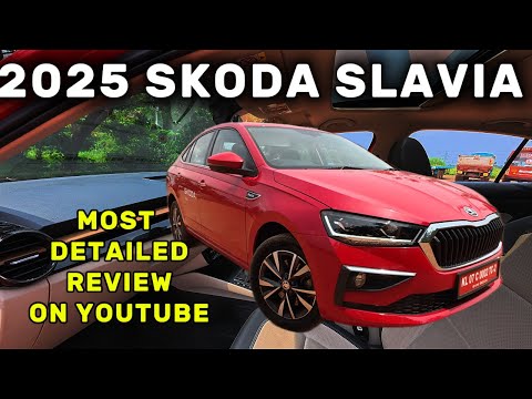 SKODA SLAVIA  2025 ( Most detailed review ) PRICE ON ROAD / TOP MODEL / BASE MODEL / MILEAGE /