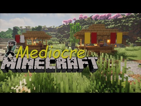 A Brief Nether Mission, Building a Bridge & Farmer's Marketplace Stalls | Mediocre Minecraft s03e09