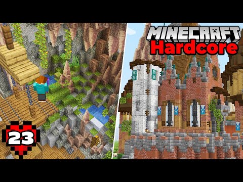 Minecraft 1.17 Hardcore Survival Let's Play : DRIPSTONE CAVE and CASTLE EXPANSION!