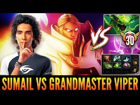 👉 SUMAIL Insane Invoker Gameplay vs Grandmaster Viper Mid - Hunting Enemies Whole Game - Dota 2