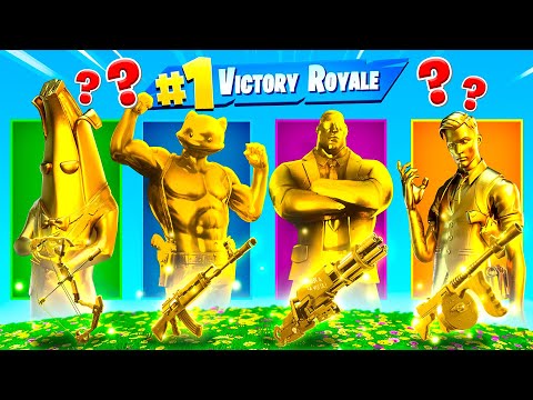 LA RANDOM GOLD BOSS SKIN CHALLENGE! - FORTNITE