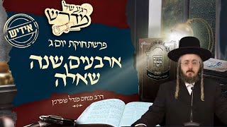 הרב מנחם מנדל פומרנץ | רגע של מדרש -אידיש- יום ג' פרשת חוקת • ארבעים שנה שאלה •