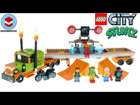 Vidéo LEGO City 60294 : Le camion de spectacle des cascadeurs