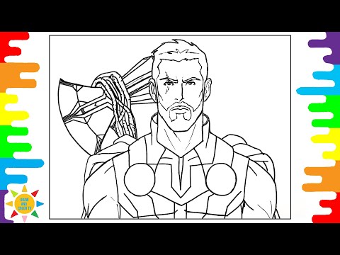 Thor Coloring Page | Avengers Coloring | Superhero Coloring | Alan Walker - Force