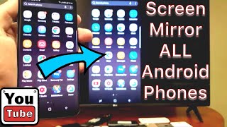 ALL ANDROID PHONES: HOW TO SCREEN MIRROR TO ANY TV, COMPUTER MONITOR, PROJECTOR