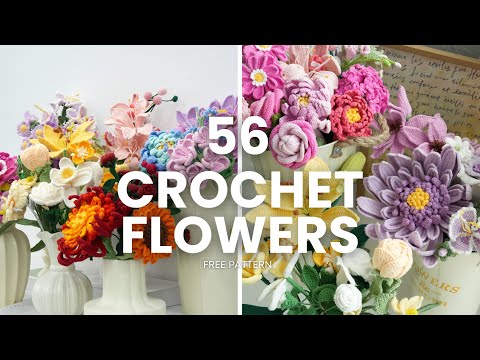 56 Crochet Flower Ideas - Free Patterns