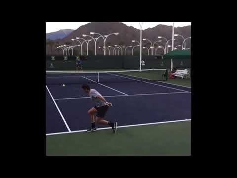 Roger Federer slow motion backhand slice