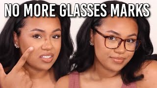 HOW TO STOP SUNGLASSES & GLASSES MARKS!! | PREVENT GLASSES NOSE MAKEUP MARKS! | jazminekiah
