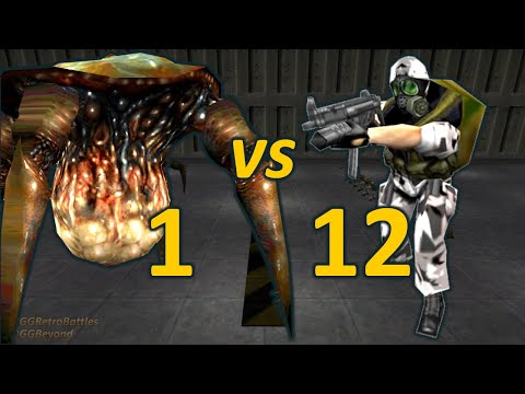 Gonarch vs 12 Grunts - Half-Life Retro Battles