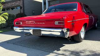 396-Powered 1966 Chevrolet 300 Deluxe 2-Door Sedan 4-Speed Start Up