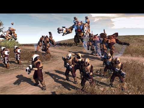 Tau Empire vs Imperial Guard - Warhammer 40k - Men of War: Assault Squad 2 - Cinematic Battle