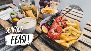 Trying the BEST SEAFOOD in SCOTLAND! - Fresh Lobster & Chips 🍽😍 (Fife, Scotland)