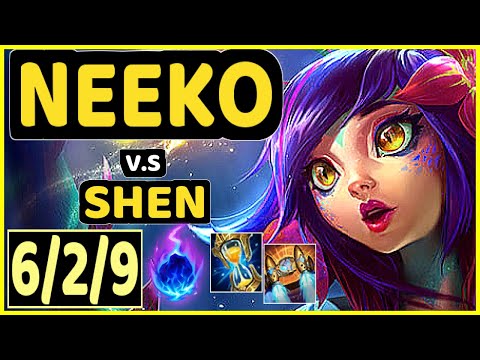 NEEKO vs SHEN - 6/2/9 KDA TOP GAMEPLAY - EUW Ranked GRANDMASTER