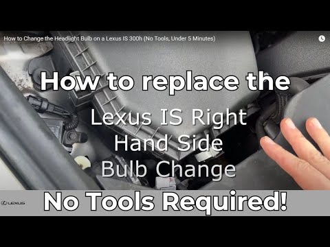 Lexus Headlight Bulb Replacement with No Tools in Under 5 Minutes (Lexus IS 300)