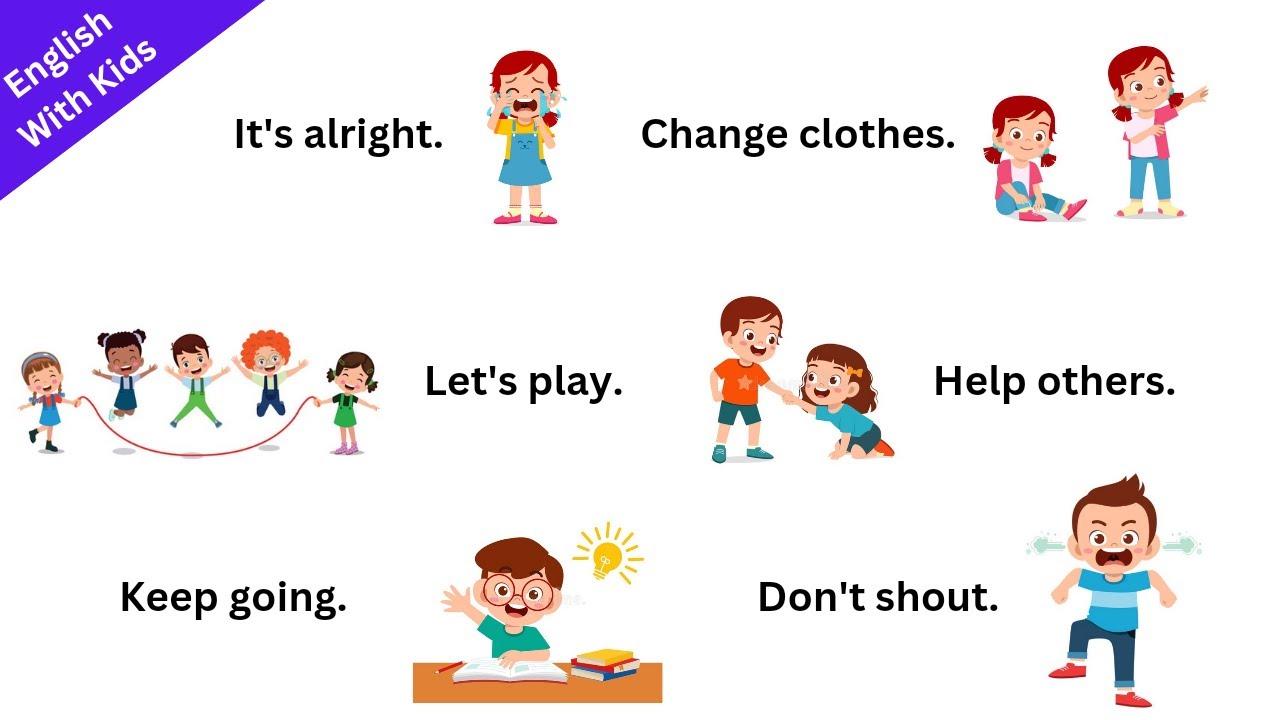 Speak English With Kids | Spoken English for kids | Daily use English sentences