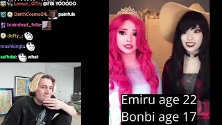 xQc Reacts to Proof & Receipts of OTK Member Emiru Grooming 17 Year Old Streamer Bonbibonkers