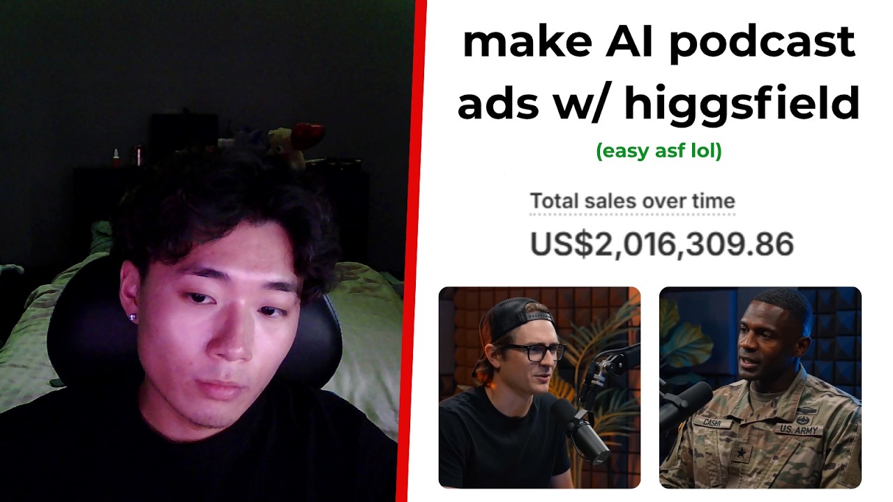 how i create AI podcast ads with higgsfield that print (might delete this)