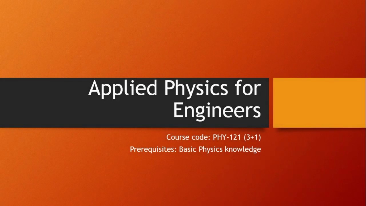 00 Introduction - Applied Physics