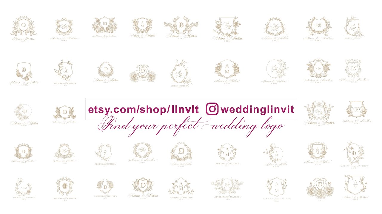 Wedding Logo, Wedding Monogram, Wedding Logo Design