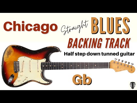HALF STEP DOWNed Chicago Straight Blues backing track in Gb