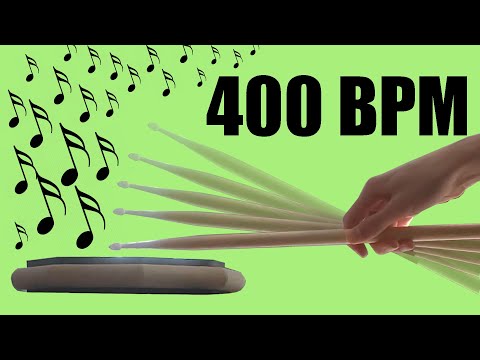 Fastest One Handed Drum Roll (400bpm???)