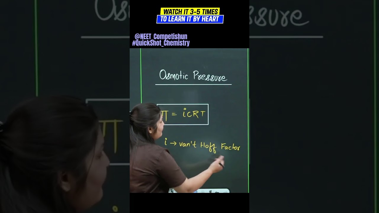 Formula Of Osmotic Pressure | QuickShot Chemistry | #ncert #organic #neet #neet2024 #neetpreparation
