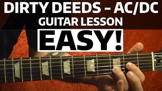Dirty Deeds Done Dirt Cheap - AC/DC - EASY Guitar Lesson