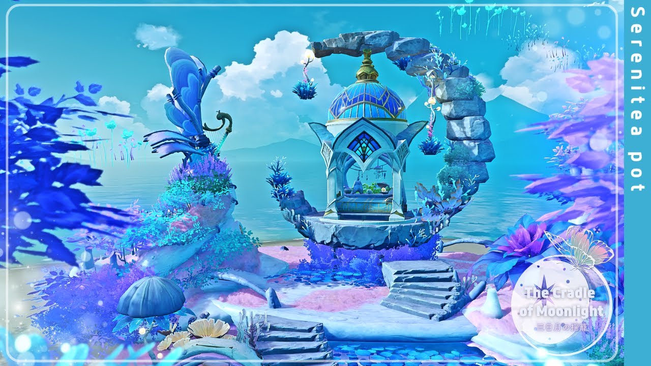 Serenitea pot - 塵歌壺- The Cradle of Crescent Moon🌙🦋三日月の揺籃 💧✧︎*。