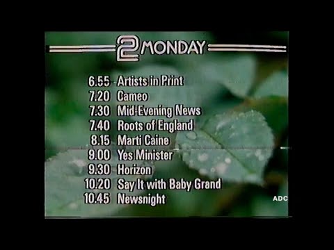 BBC2 announcer Bruce Hammal 5th April 1981