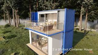 2 x 20 foot Container House #shorts