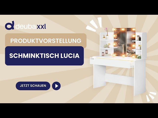 Vidéo teaser pour CASARIA® Schminktisch Lucia - Ein Traum für Beauty-Liebhaber!