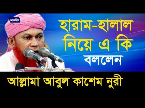 হারাম হালাল নিয়ে এ কি বললেন | Mawlana Abul Kashem Nuri | Bangla Waz | Azmir Recording | 2017 Video