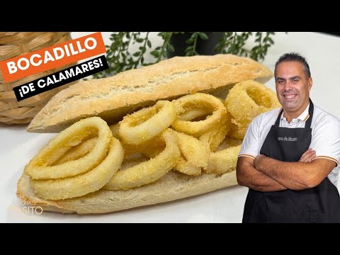 BOCADILLO DE CALAMARES, para mi, el mas rico del mundo HACEMOS TAMBIEN EL PAN
