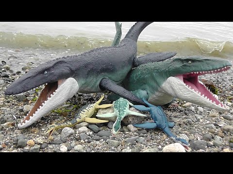 All Of Mattel's Marine Reptiles So Far! Ocean Protector Mosasaurus Camp Cretaceous Plesiosaurus