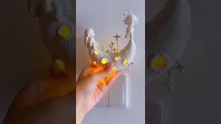 Stone Clay" Couple night light, I love making lamp Falling star series #StoneCly #Nightlight #Couple