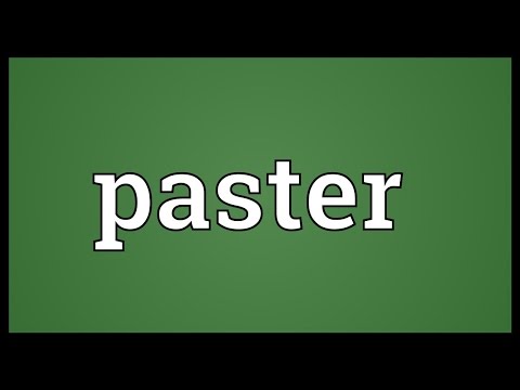 Paster Meaning