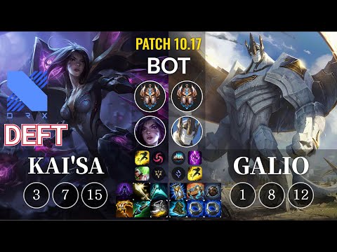 DRX Deft Kai'Sa vs Galio Bot - KR Patch 10.17