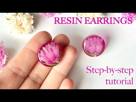 DIY UV Resin Earrings - Handmade Jewellery Making at Home - Flower Jewelry Tutorial
