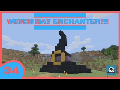 WITCH HAT ENCHANTER!!! Minecraft Let's Play #34