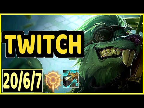 TWITCH VS CAITLYN - 20/6/7 KDA ADC GAMEPLAY EMERALD IV