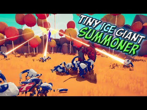 Tiny Ice Giant Summoner vs Every Faction #2 - TABS Bug DLC MODS GAMEPLAY