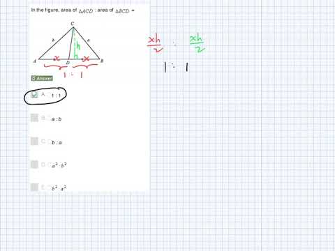 HKCEE 1996 II MC Q15 area of triangle