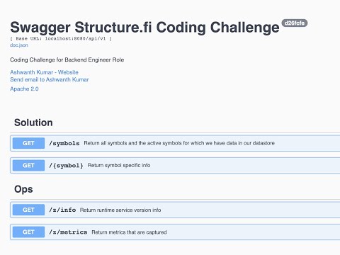 Structure.fi Backend Engineer Coding Challenge Demo
