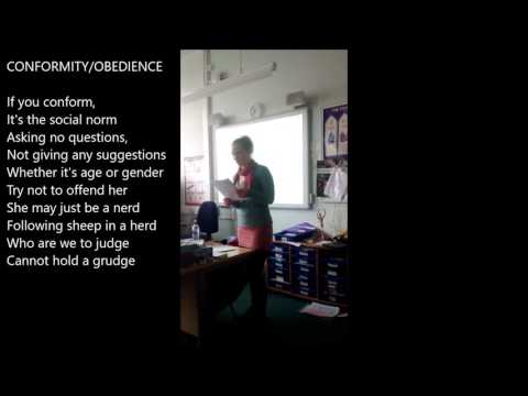 Psychology teacher rapping pupils' rap (totally embarrassing)