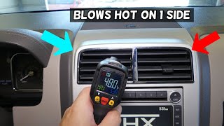 AC HEATER BLOWS HOT ON DRIVER SIDE COLD ON PASSENGER SIDE