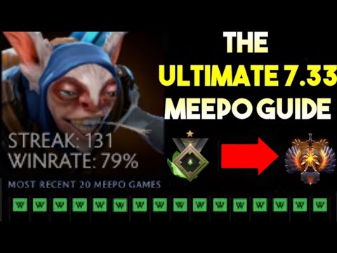 The Ultimate Meepo Guide to Gain FAST and EASY MMR in 7.33! Dota 2 2023 Meepo Tutorial!
