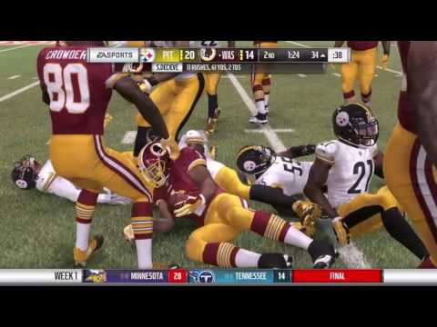 Madden 17 career mode HB- 106 yards rushing 100 reciving