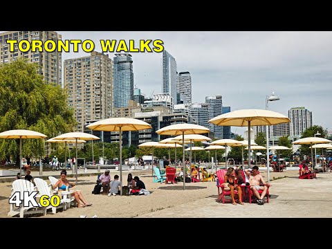 Downtown Toronto Waterfront Walk on Sunday, July 5, 2020 [4K]