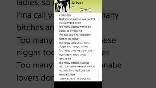22 Two's Jay Z Verse 1